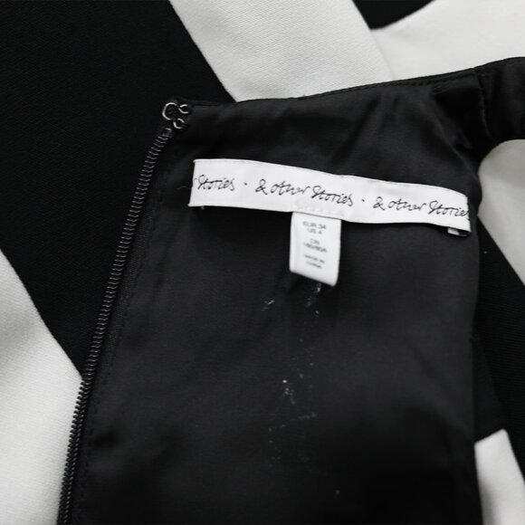 Monochrome Sleeveless Paneled Midi Dress & Other Stories - Picture 4 of 5